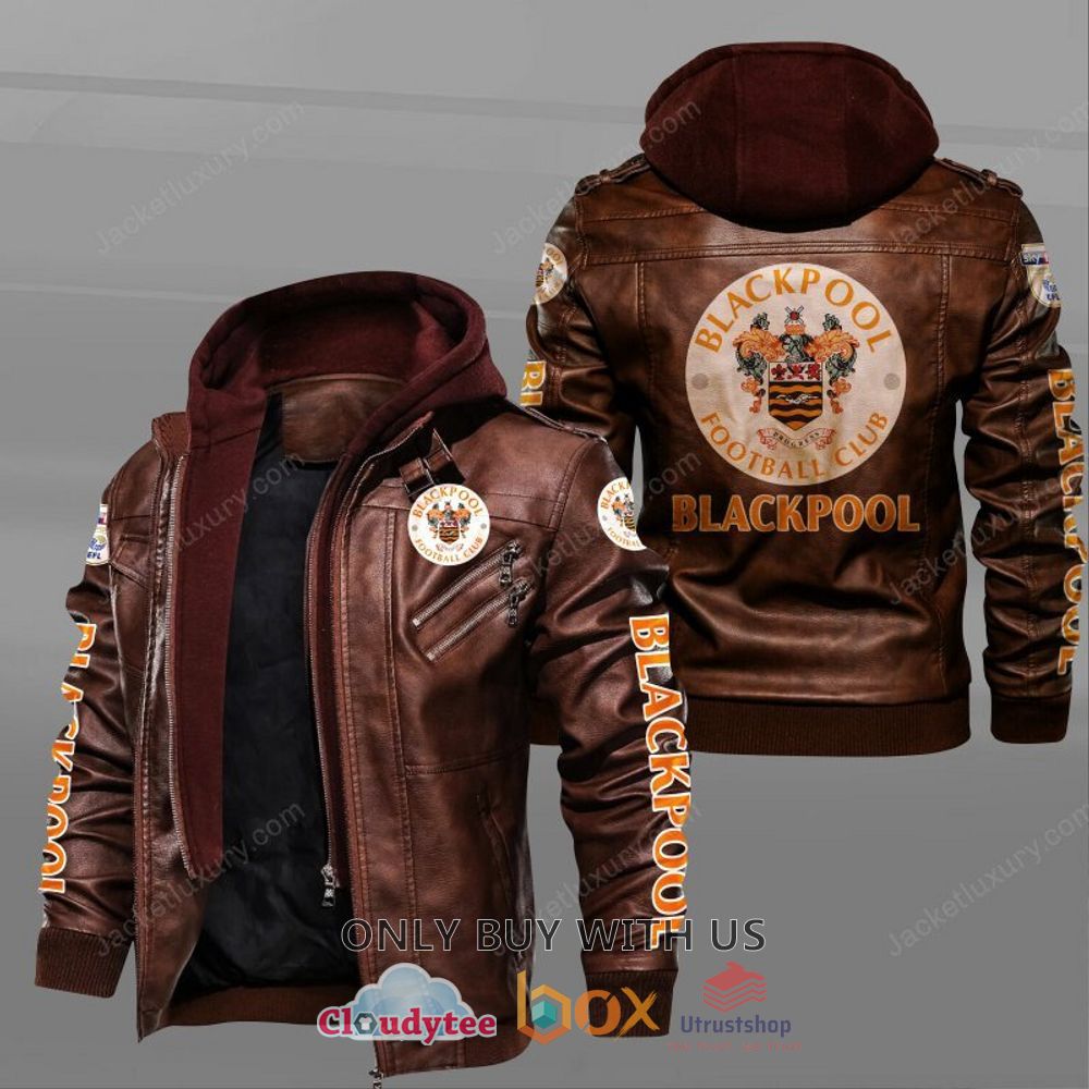blackpool football club blackpool leather jacket 2 41891