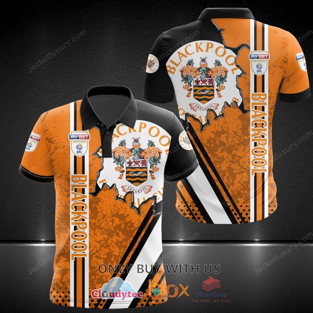 blackpool football club orange 3d hoodie shirt 1 489