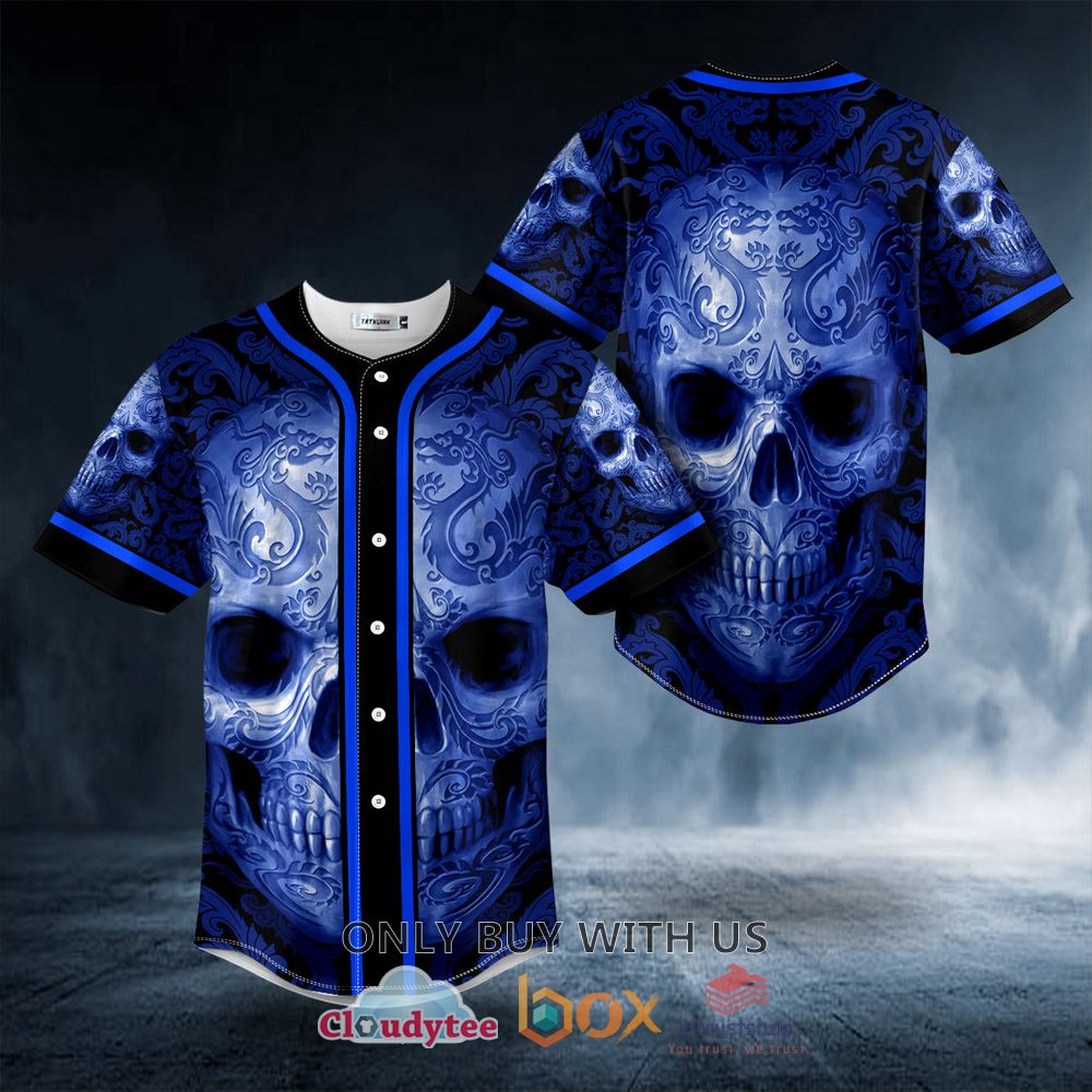 blue oriental skull baseball jersey 1 74195