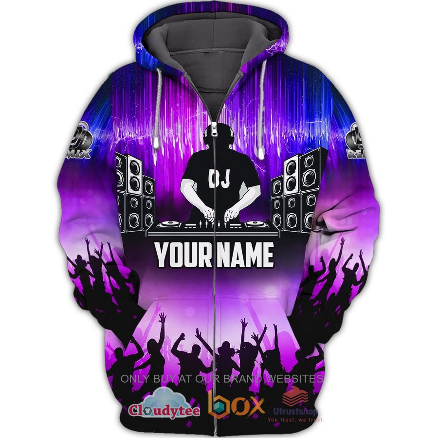 born to dj forced work custom name 3d zip hoodie 2 96473