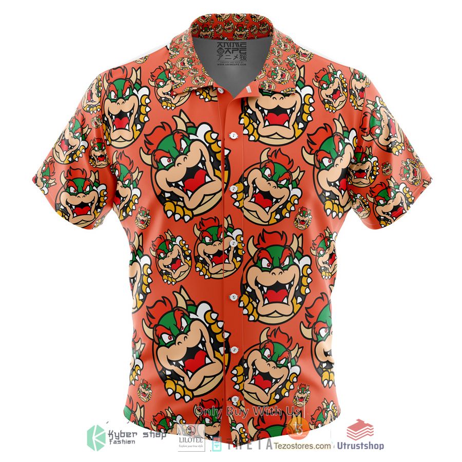 bowser super mario short sleeve hawaiian shirt 1 99097