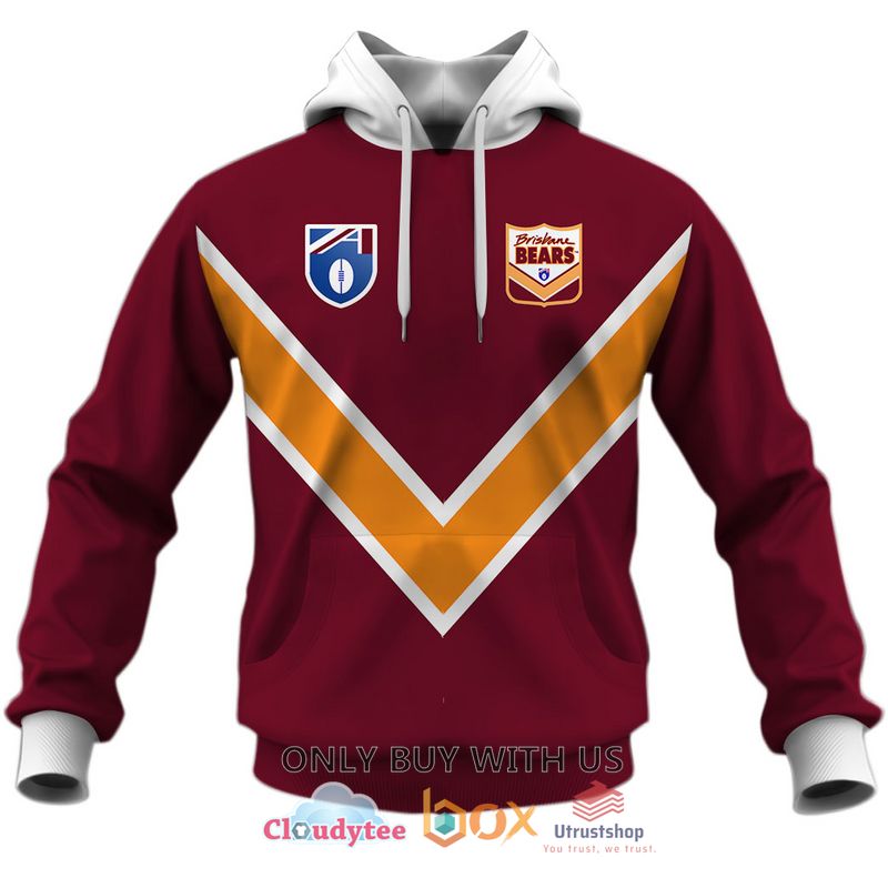 brisbane bears football club personalized pattern 3d hoodie shirt 1 34443