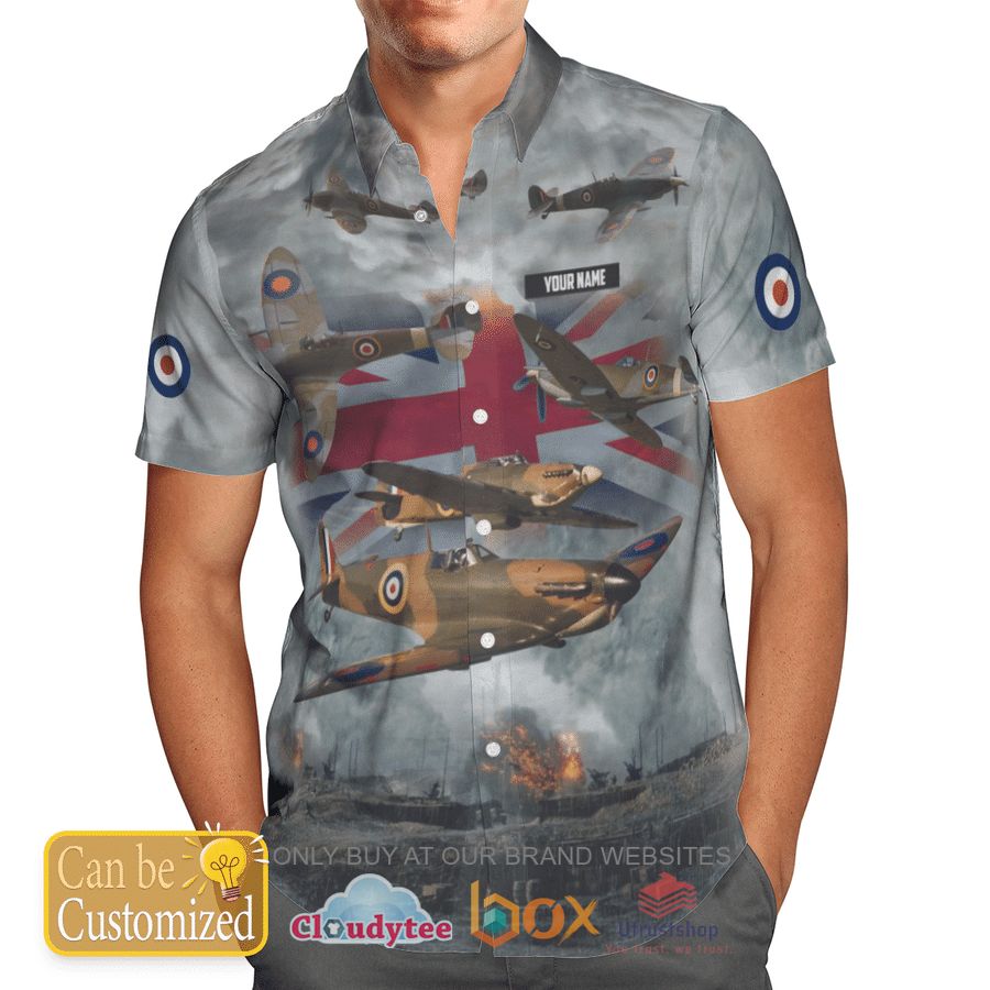bristish uk supermarine spitfire custom name hawaiian shirt 1 76169