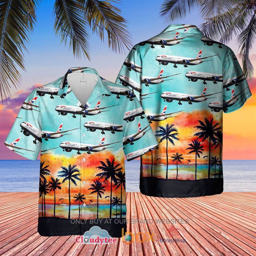 british airways boeing 787 10 dreamliner hawaiian shirt 1 63133