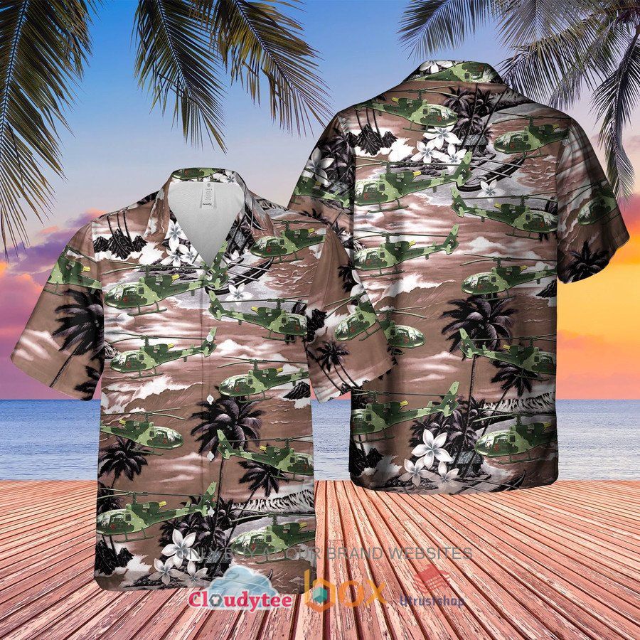 british army aerospatiale gazelle hawaiian shirt 2 62240