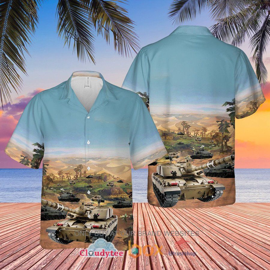 british army challenger 2 combat vehicle hawaiian shirt short 2 2187