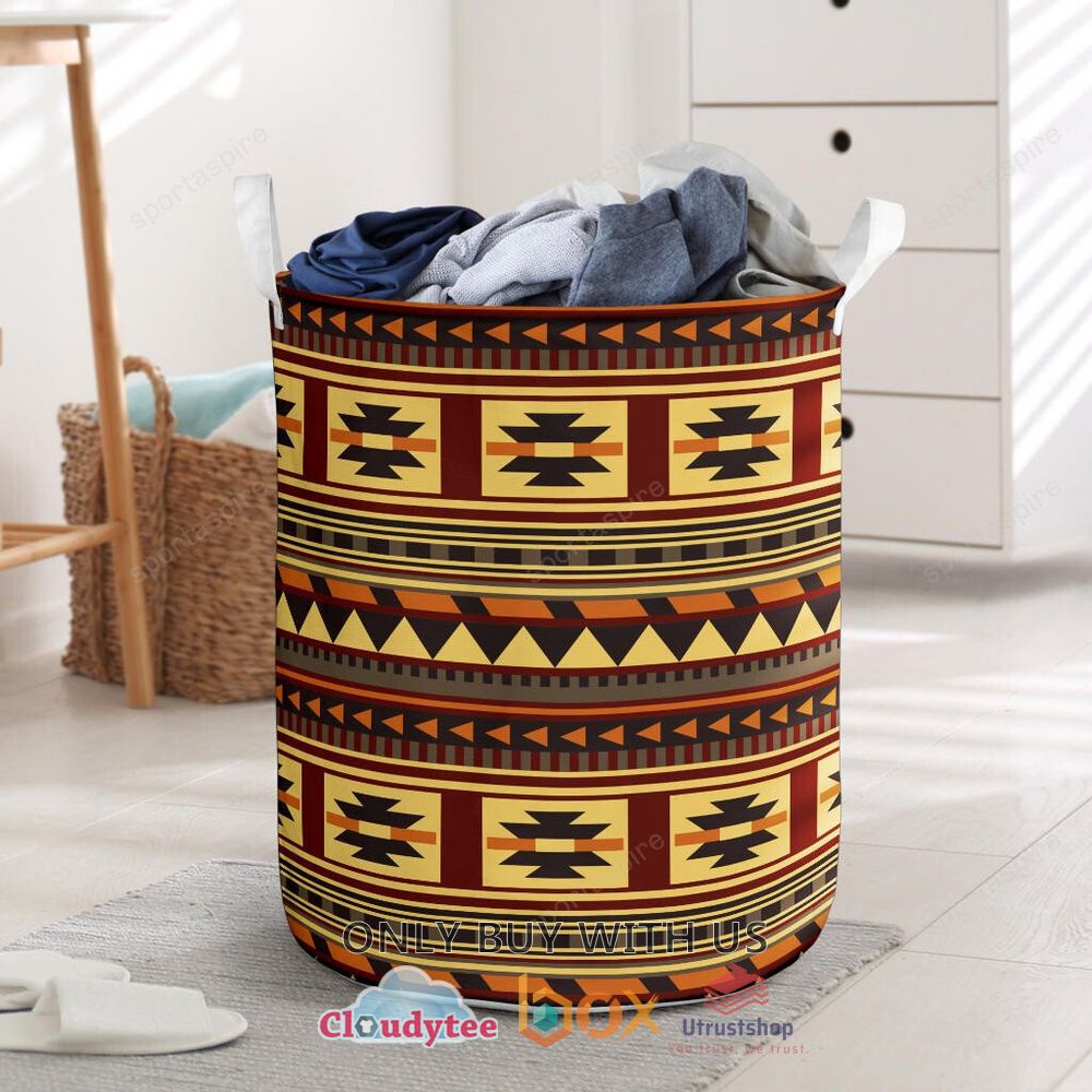 brown ethnic pattern native laundry basket 1 67234