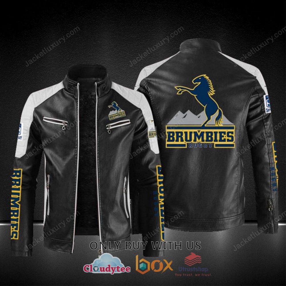 brumbies rugby block leather jacket 1 89771