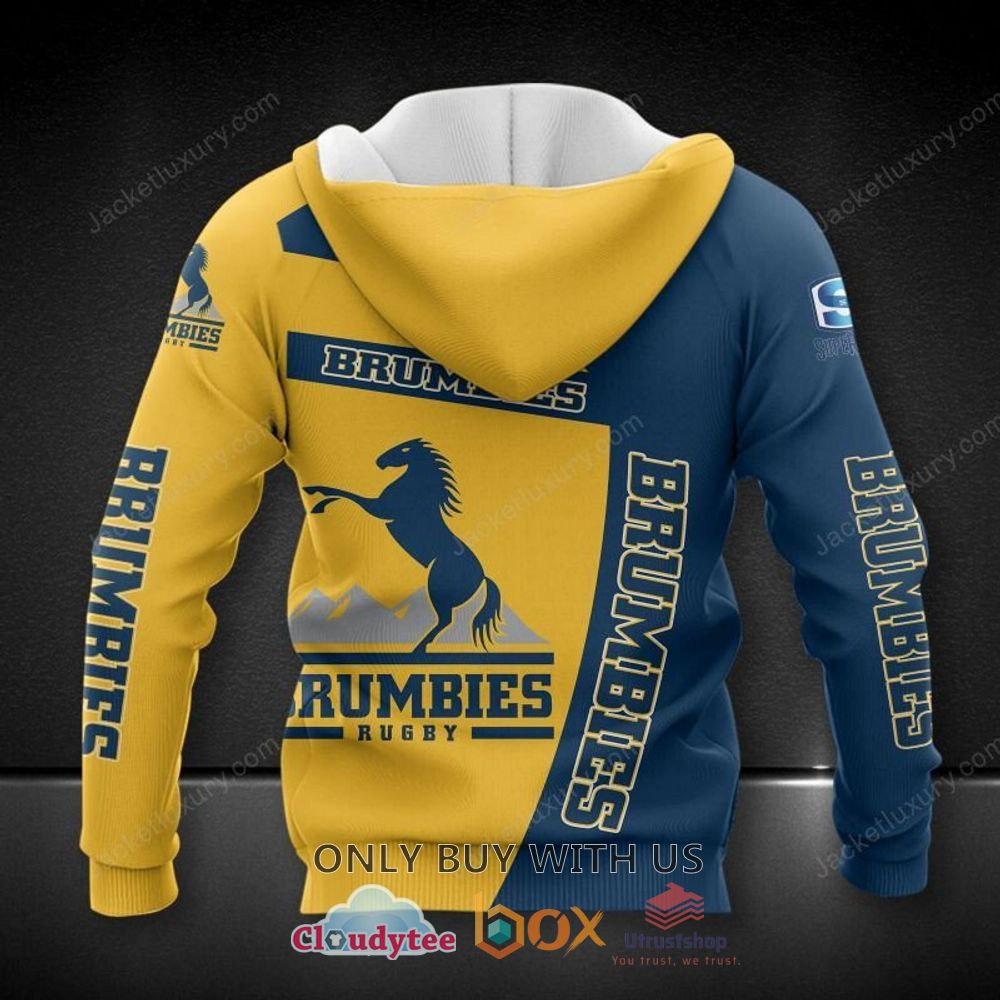 brumbies rugby horse blue yellow 3d hoodie shirt 2 81794