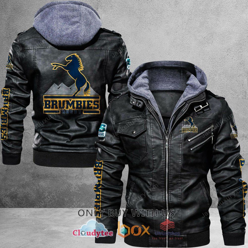 brumbies rugby horse leather jacket 1 67180