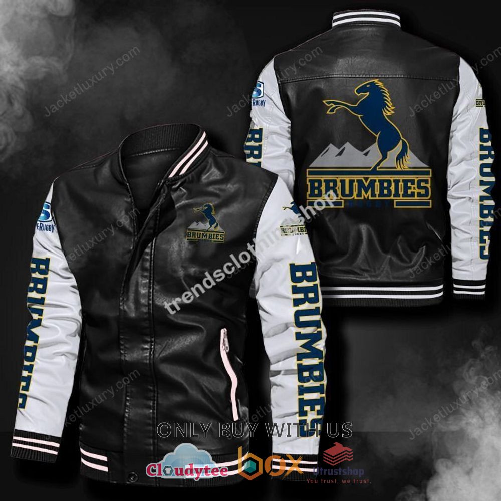 brumbies rugby leather bomber jacket 1 8020