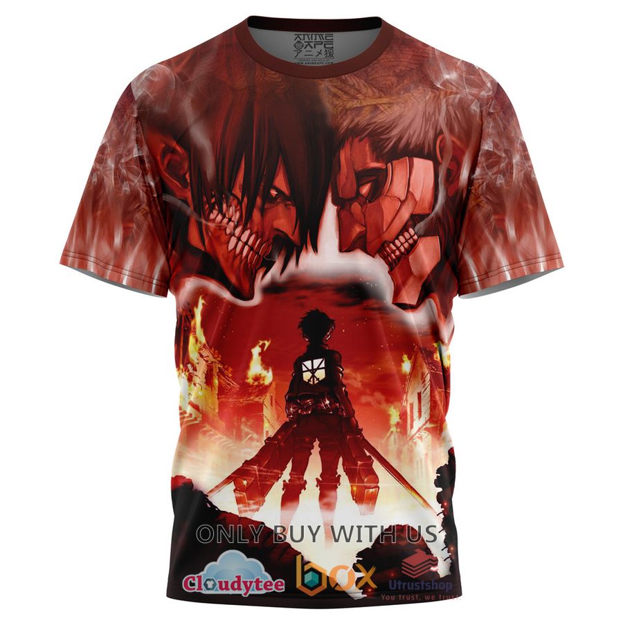 burning attack on titan anime shirt t shirt 1 53801