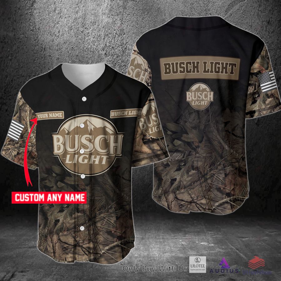 busch light your name hunting baseball jersey 1 82085