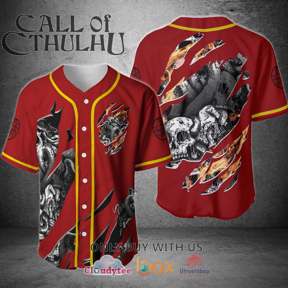 call of cthulhu skull baseball jersey shirt 1 30046