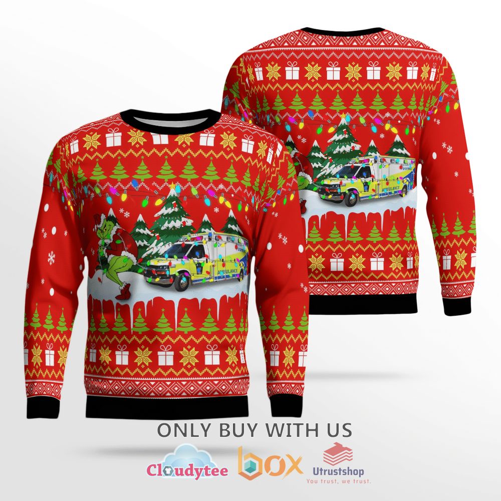 canada grey county paramedics christmas sweater 1 48752