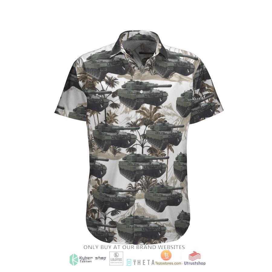 canadian army leopard 2a4 tank short sleeve hawaiian shirt 1 37979
