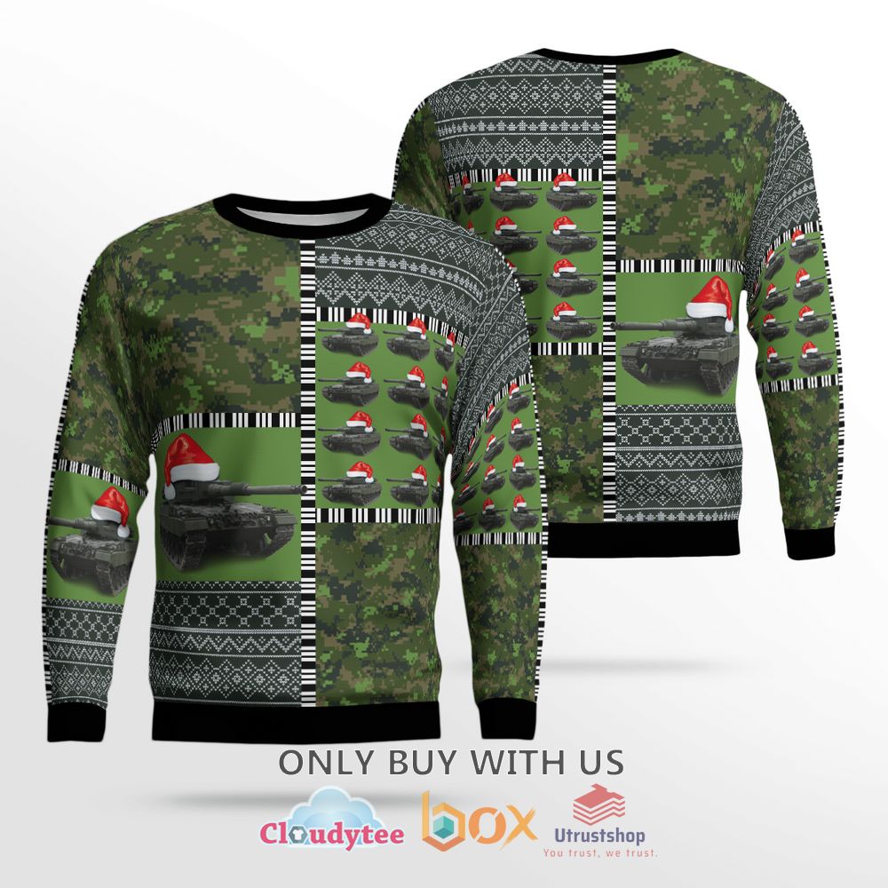canadian army leopard 2a4m christmas sweater 1 99662