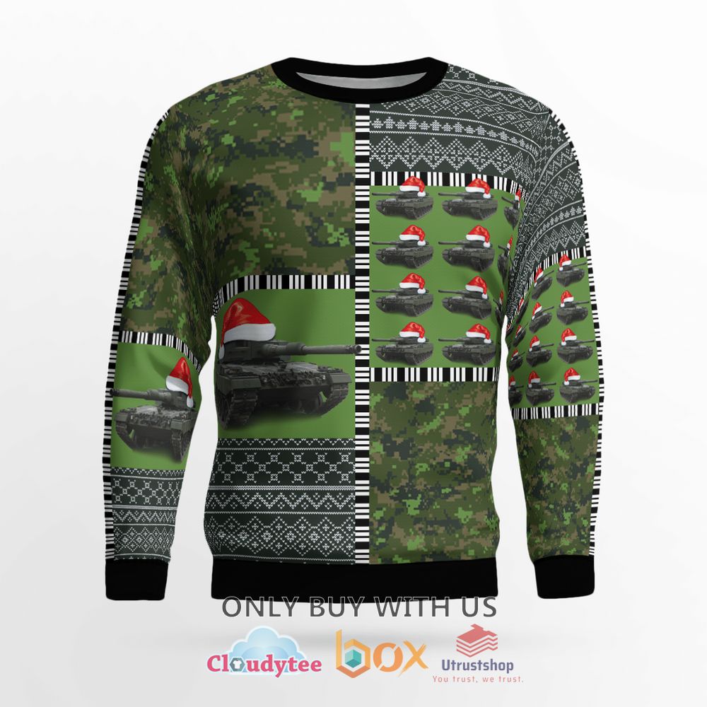 canadian army leopard 2a4m christmas sweater 2 75890