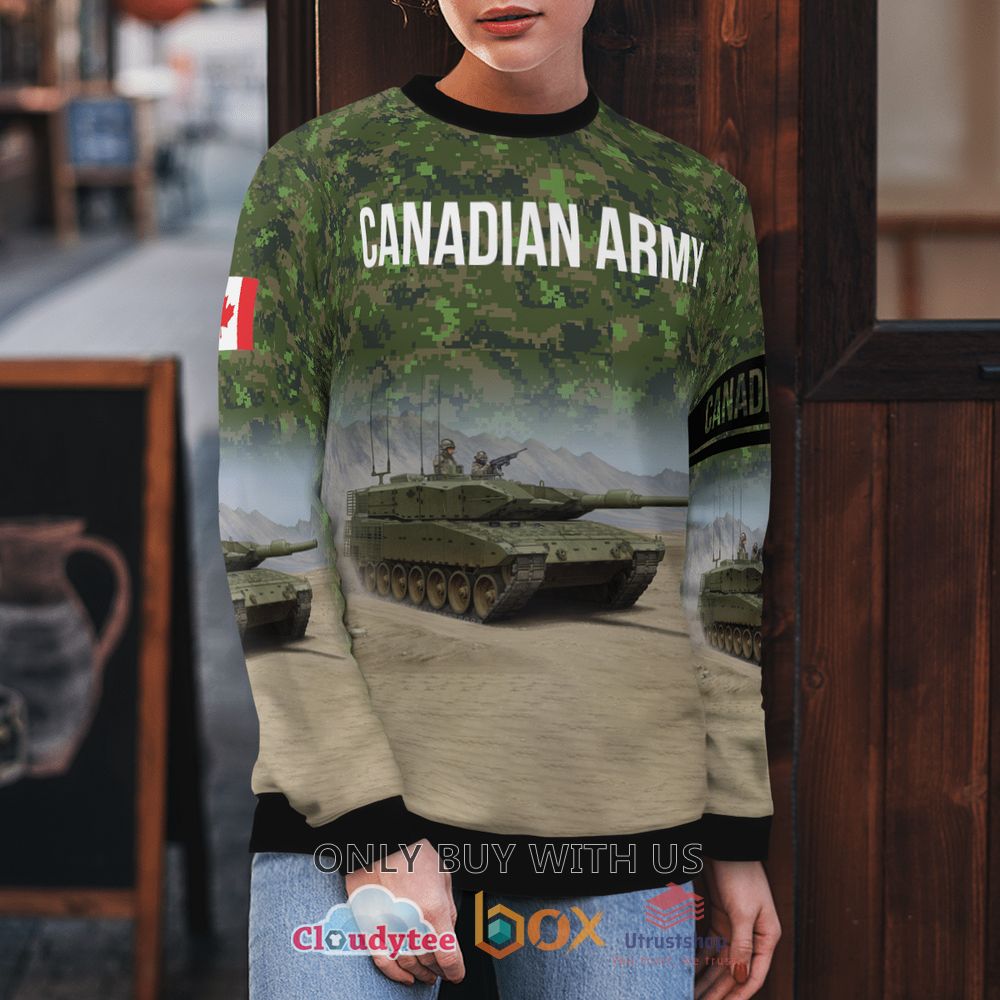canadian army leopard 2a4m green christmas sweater 2 8972