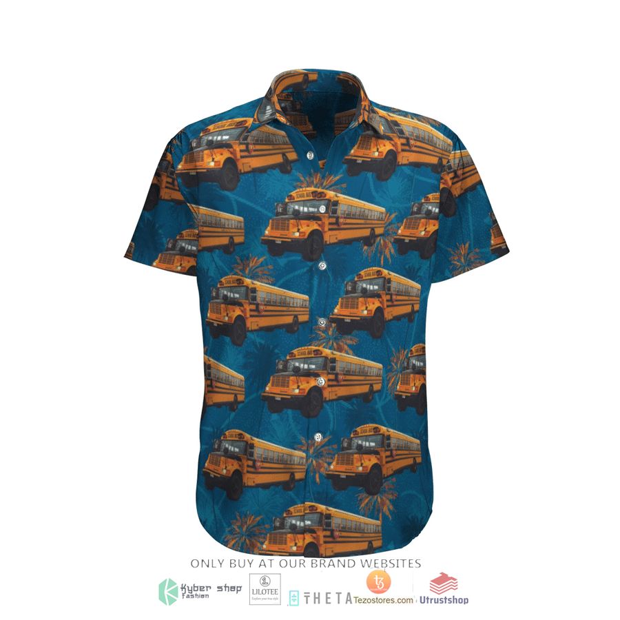 canadian school bus short sleeve hawaiian shirt 1 74137