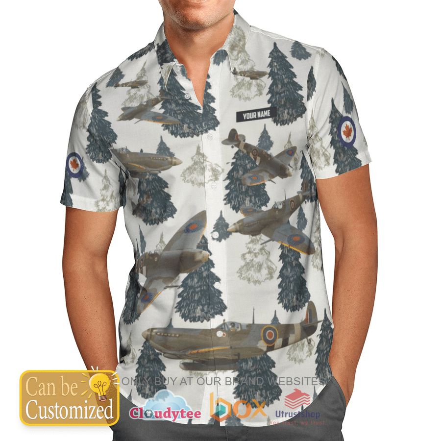 canadian supermarine spitfire custom name hawaiian shirt 1 95727