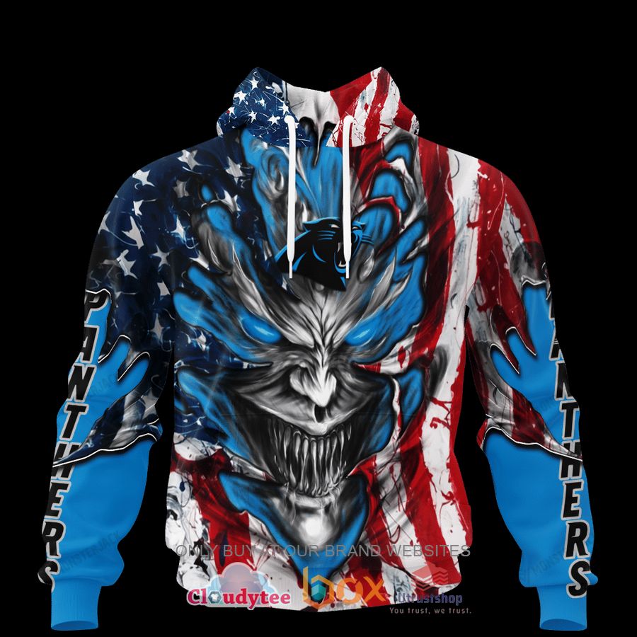 carolina panthers evil demon face us flag 3d hoodie shirt 1 17140