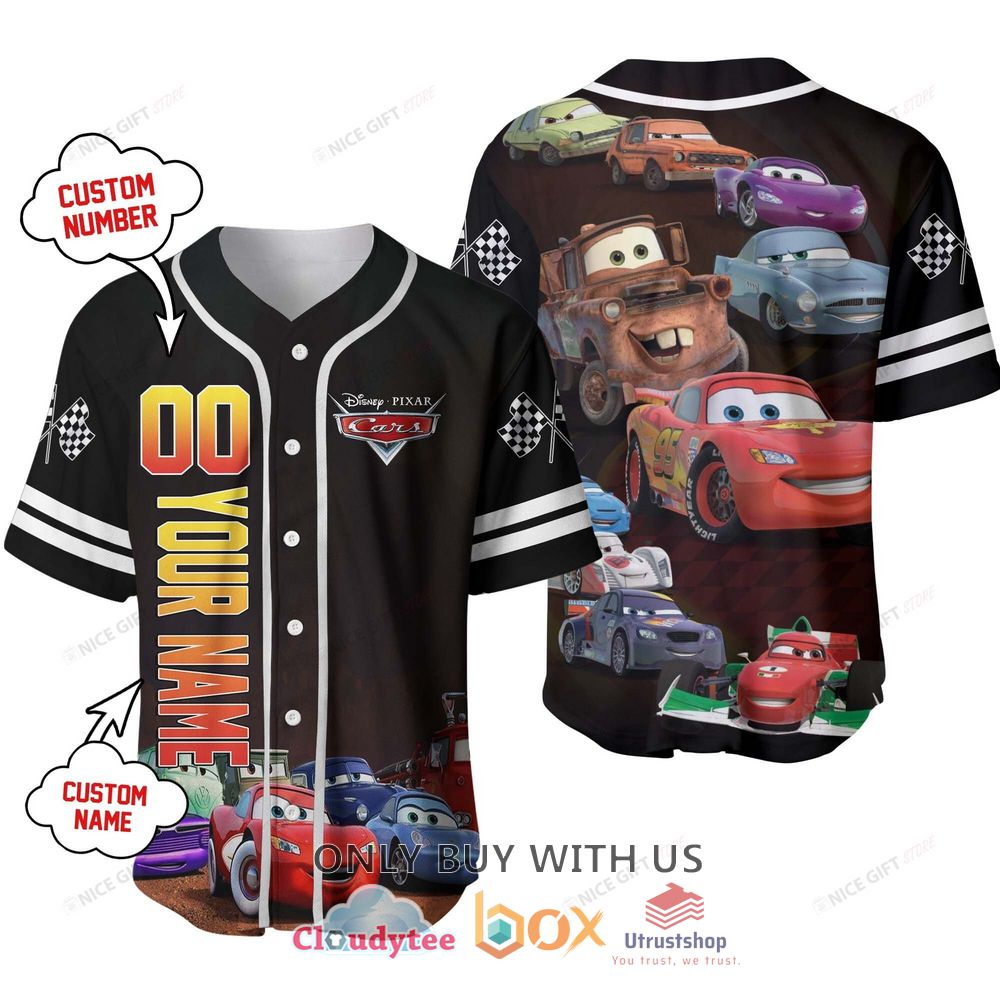 cars lightning mcqueen personalized baseball jersey shirt 1 81661