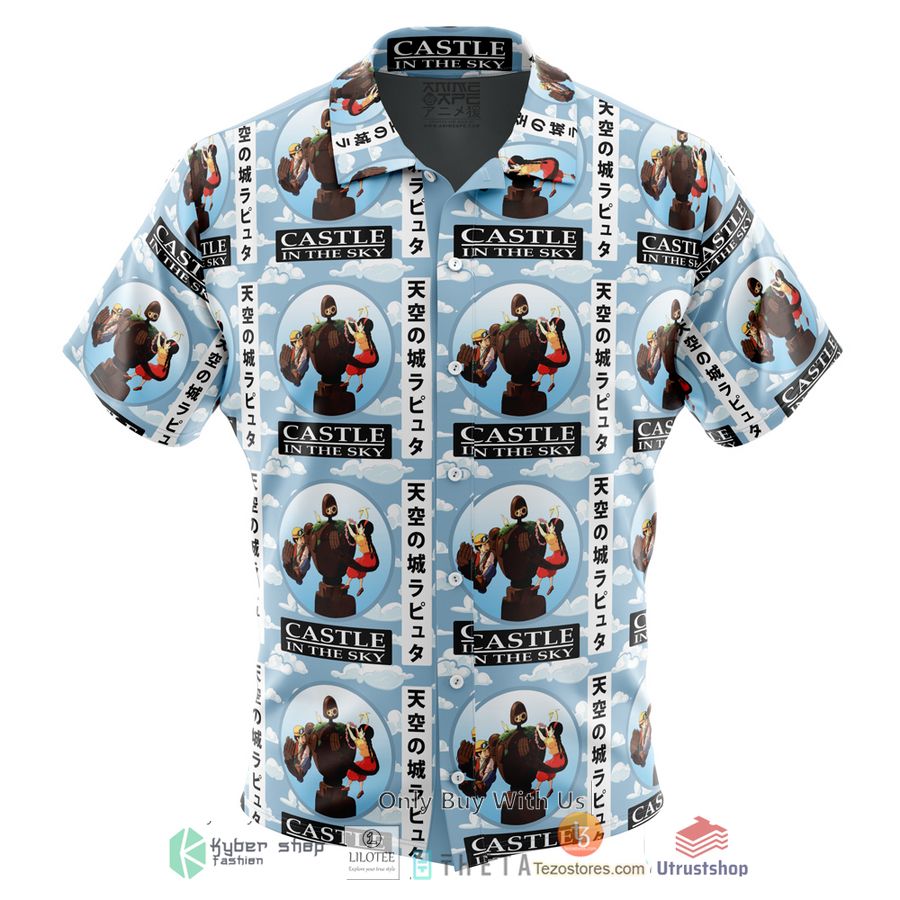 castle in the sky studio ghibli short sleeve hawaiian shirt 1 52254