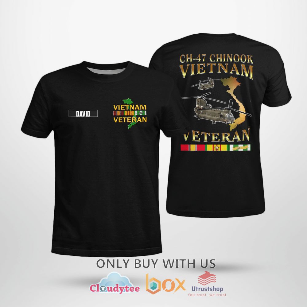 ch 47 chinook vietnam veteran custom name t shirt 1 28232