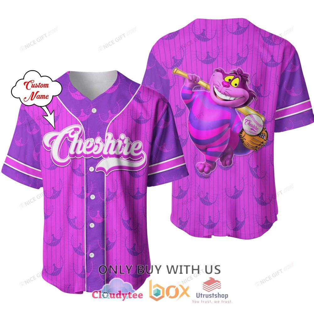 cheshire cat custom name baseball jersey shirt 1 39161