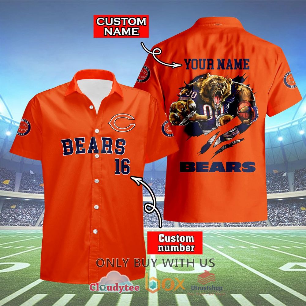 chicago bears mascot personalized hawaiian shirt 1 22695