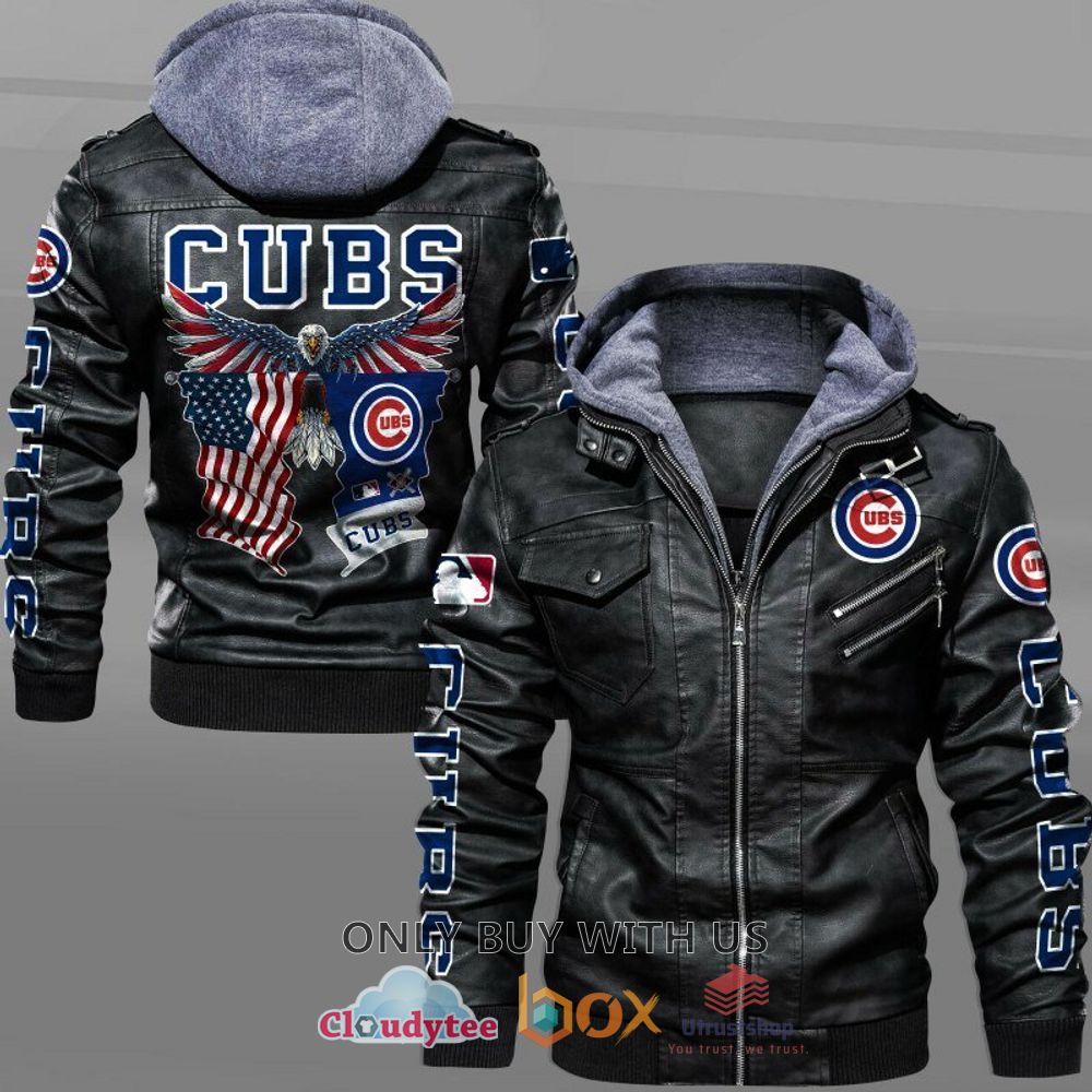 chicago cubs american flag eagle leather jacket 1 31681