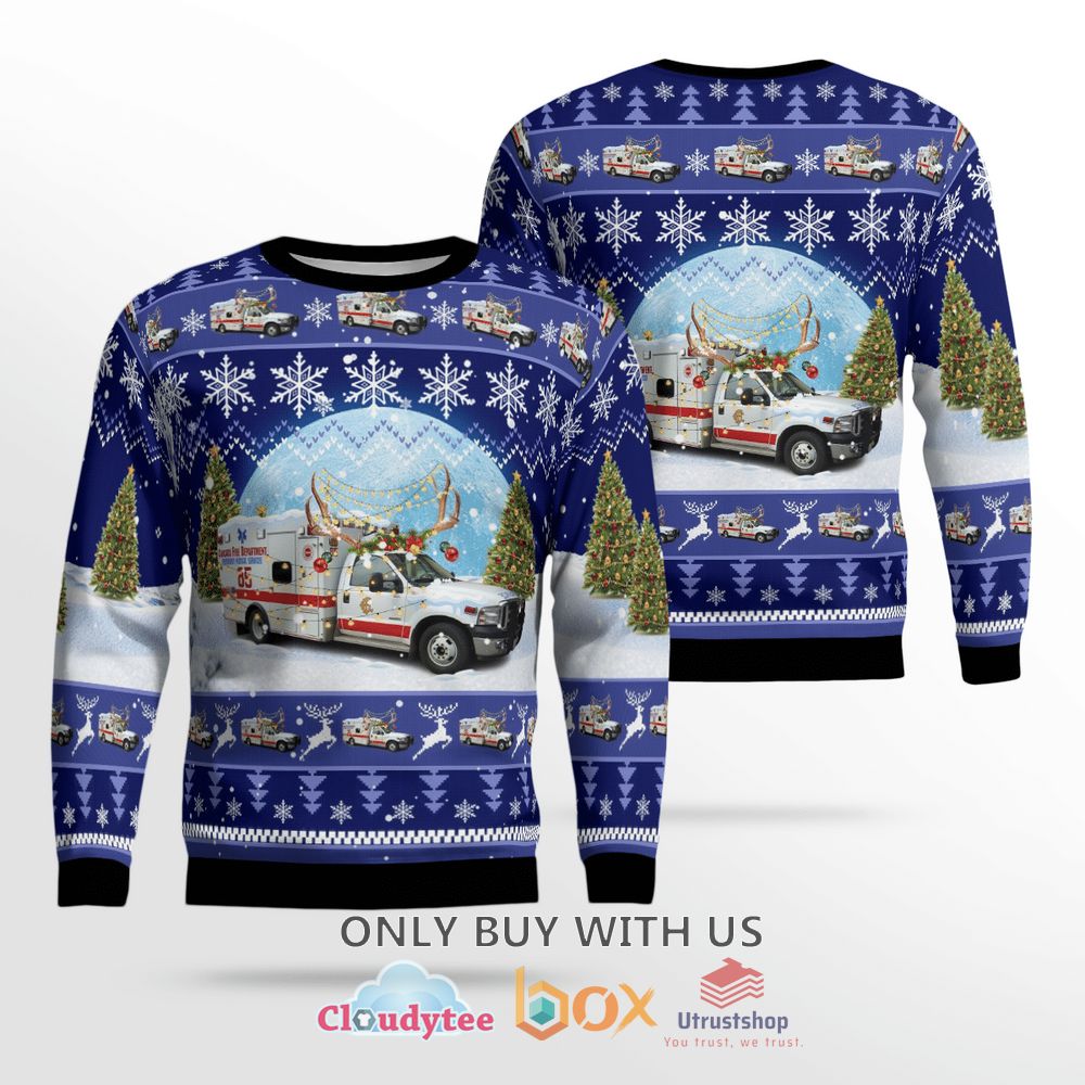 chicago fire department ambulance 85 christmas sweater 1 77451