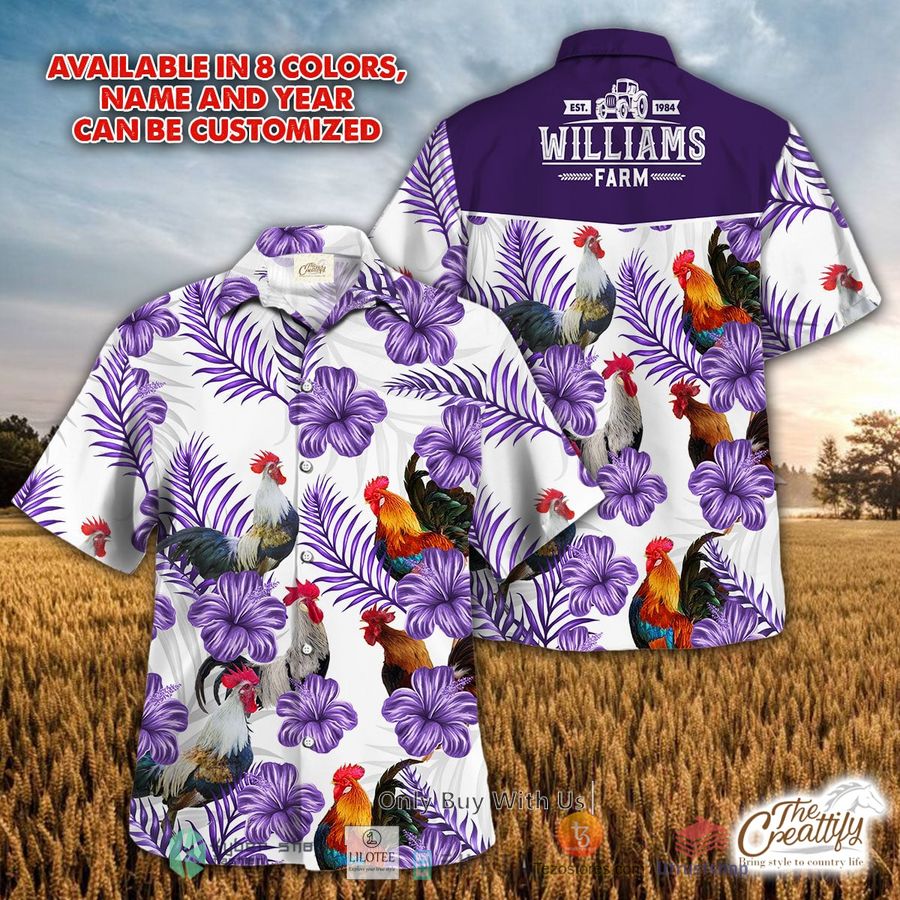 chicken flower full color hawaiian shirt 1 12998
