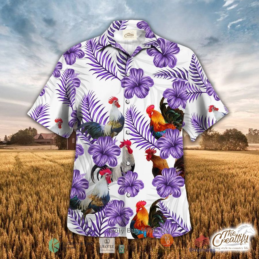 chicken flower full color hawaiian shirt 2 1785