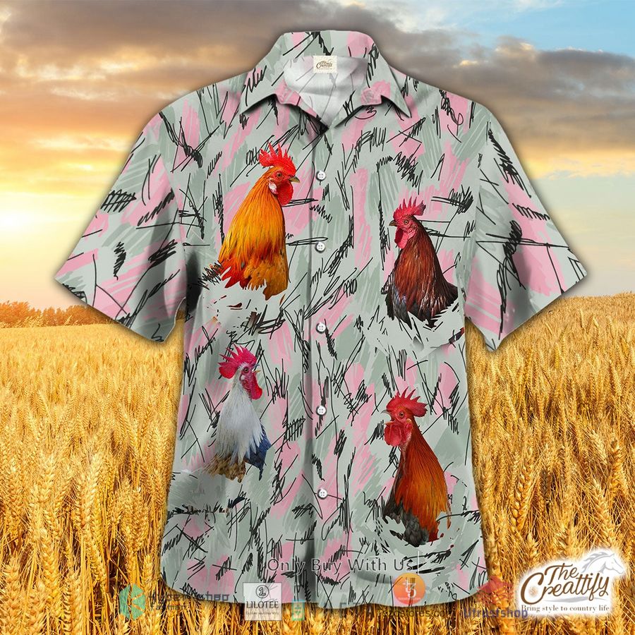 chicken in hoppers hawaiian shirt 1 89364