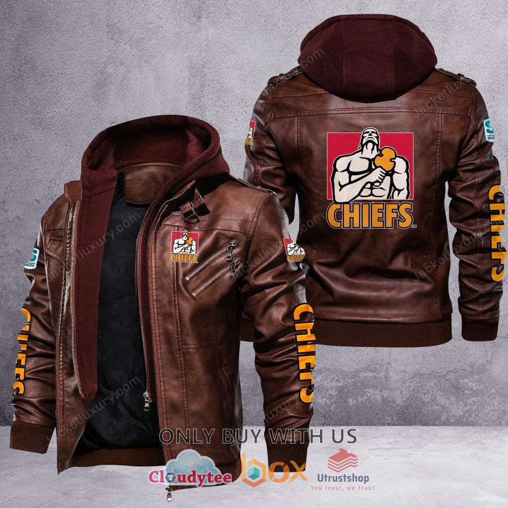 chiefs rugby logo leather jacket 2 27884