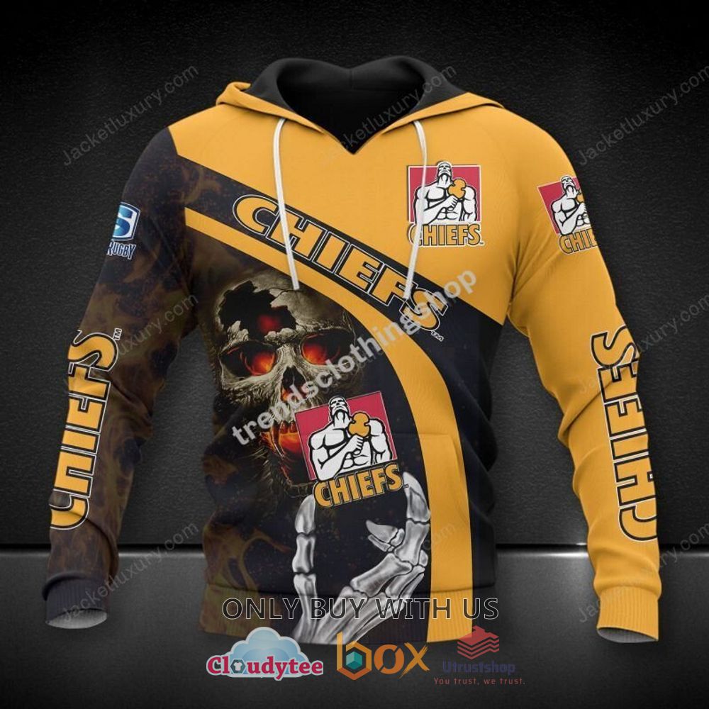 chiefs rugby skull 3d hoodie shirt 1 10633