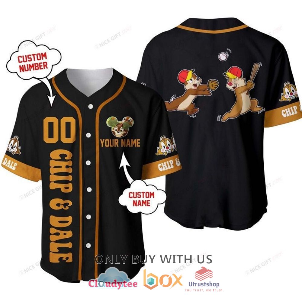 chip n dale cartoon personalized baseball jersey shirt 1 75518