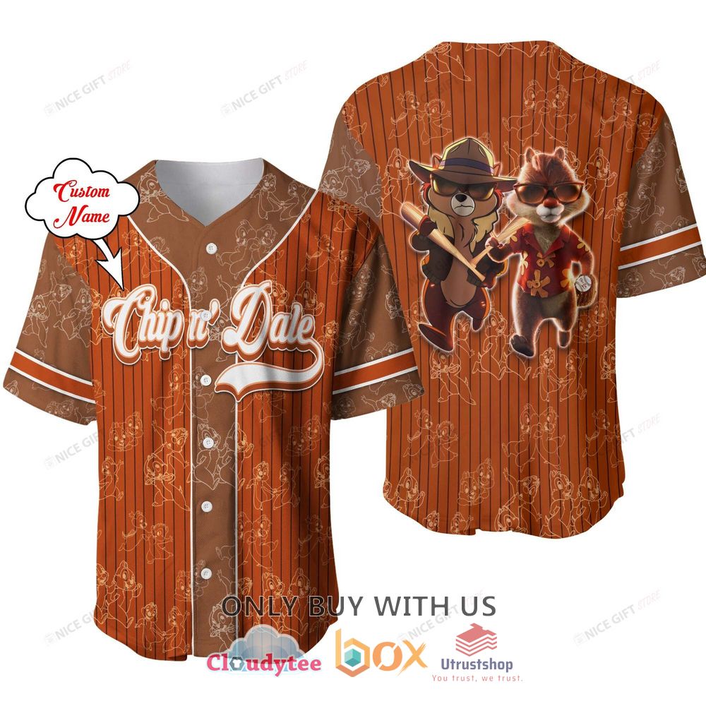 chip n dale custom name baseball jersey shirt 1 51094