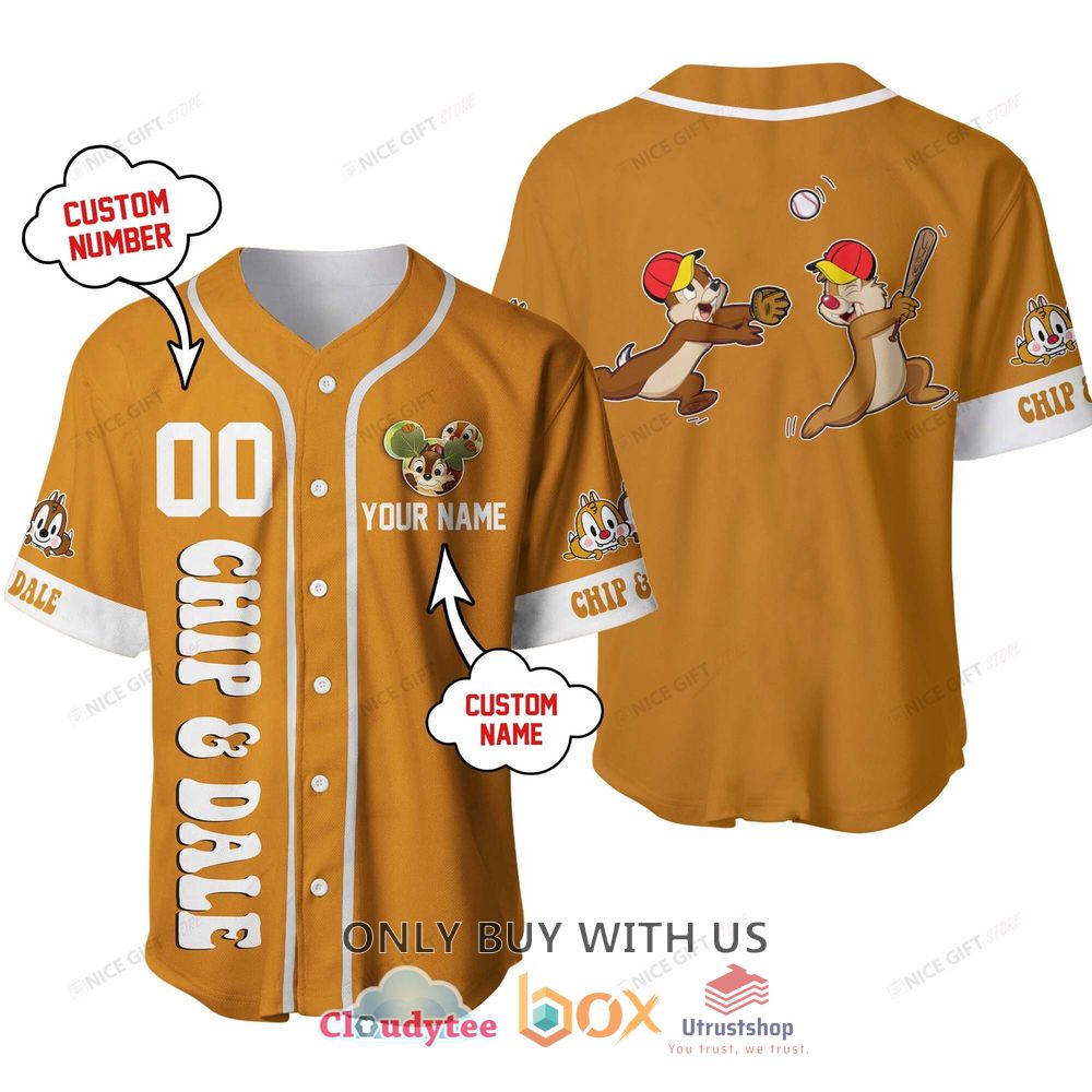 chip n dale personalized play baseball jersey shirt 1 21856