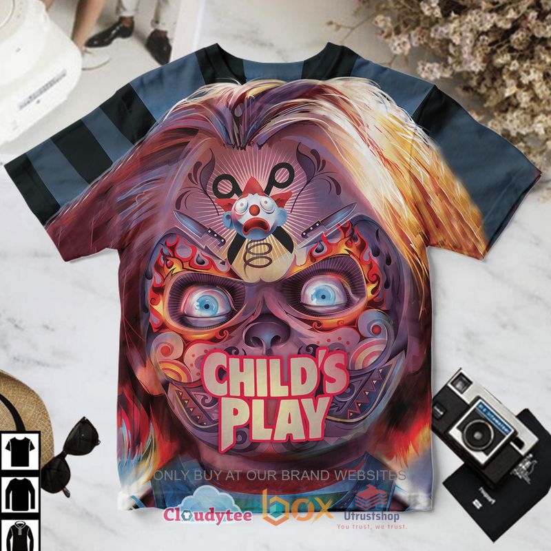 chucky movie childs play pattern t shirt 1 93971