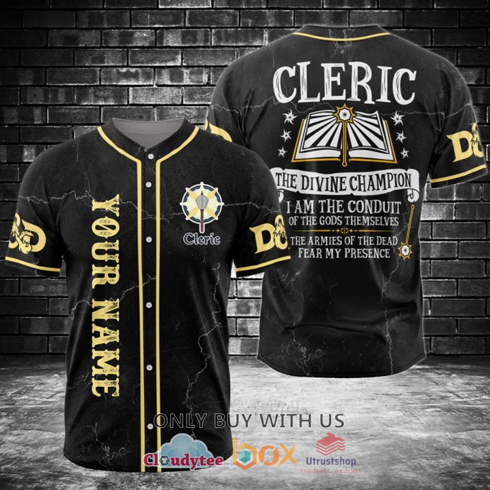 cleric the divine champion custom name baseball jersey 1 78077