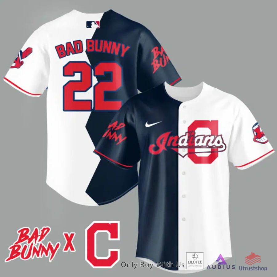 cleveland guardians bad bunny 22 baseball jersey 1 75940