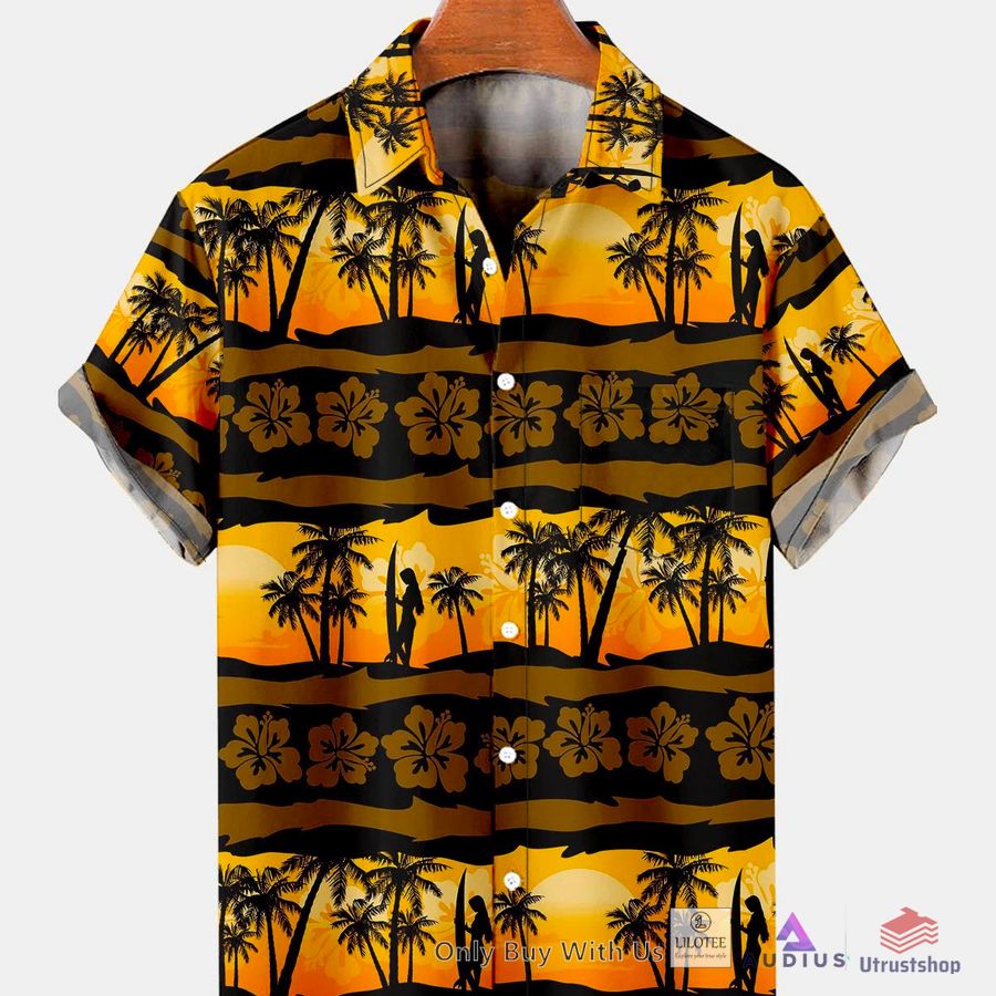 coconut tree print casual breathable hawaiian shirt 1 95451