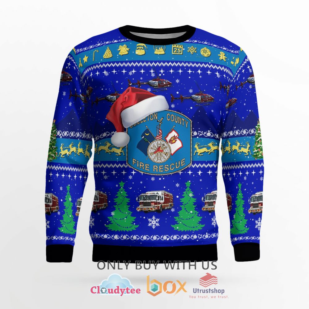 colleton county fire rescue christmas sweater 2 589