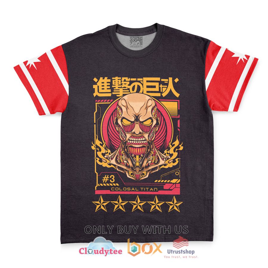 colossal titan attack on titan anime t shirt 1 52593