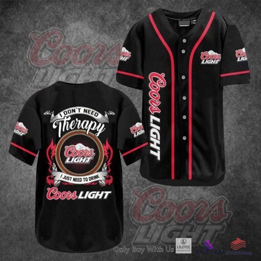 coors light therapy baseball jersey 1 67143