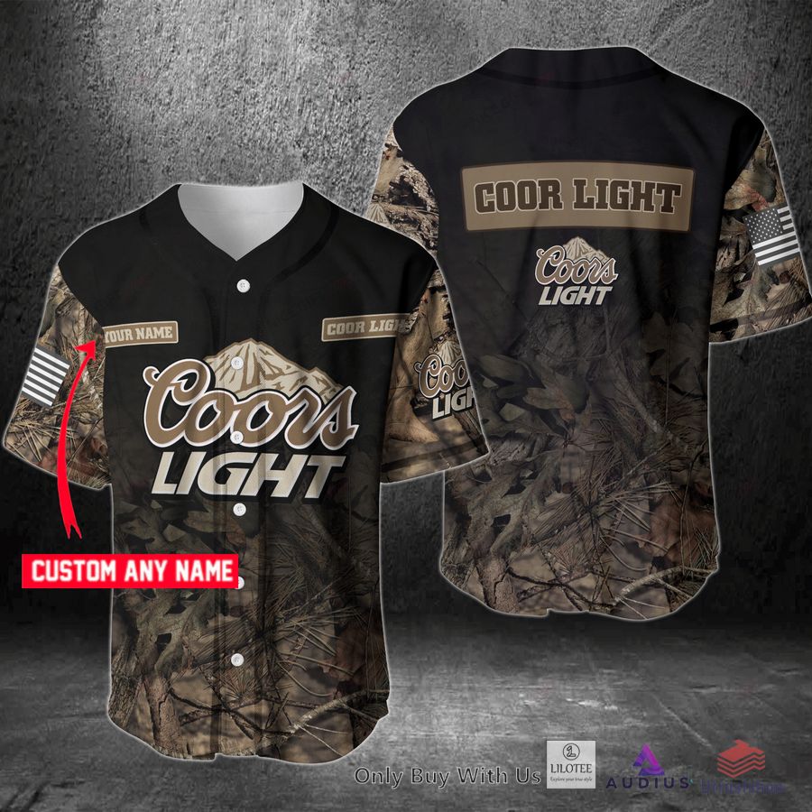 coors light your name hunting baseball jersey 1 46020