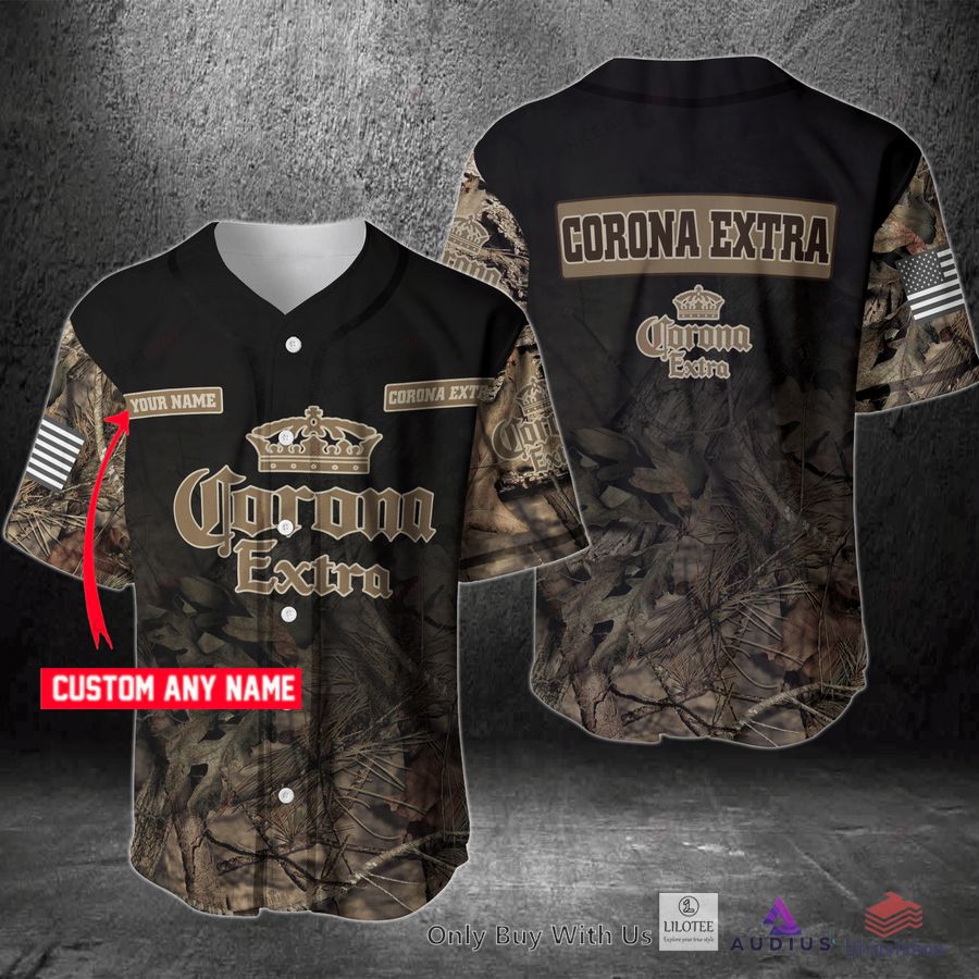 corona extra your name hunting baseball jersey 1 90696